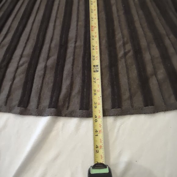 STYLE CO, CASUAL SWEATER DRESS GATHERED GEOMETRIC PATTERN AT WAIST, FLARE SKIRT - Picture 3 of 4